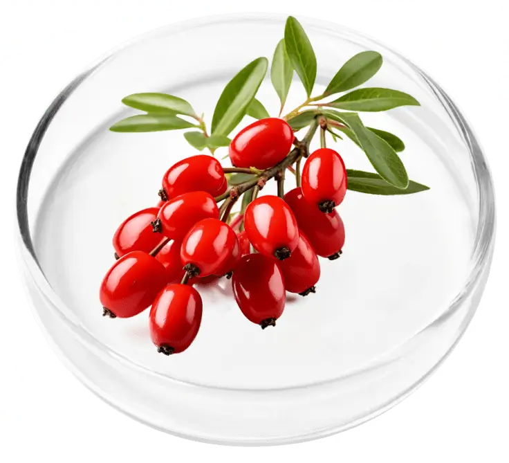Fresh Berberine Extract Ingredient in Glass Dish
