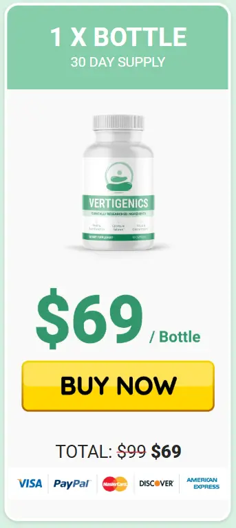 Vertigenics 1 Bottle 30 Day Supply