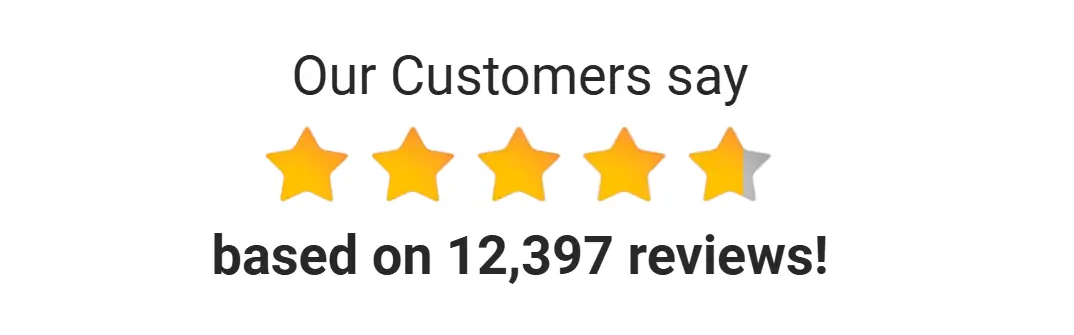 4.5 Star Customer Rating Based on 12,397 Reviews